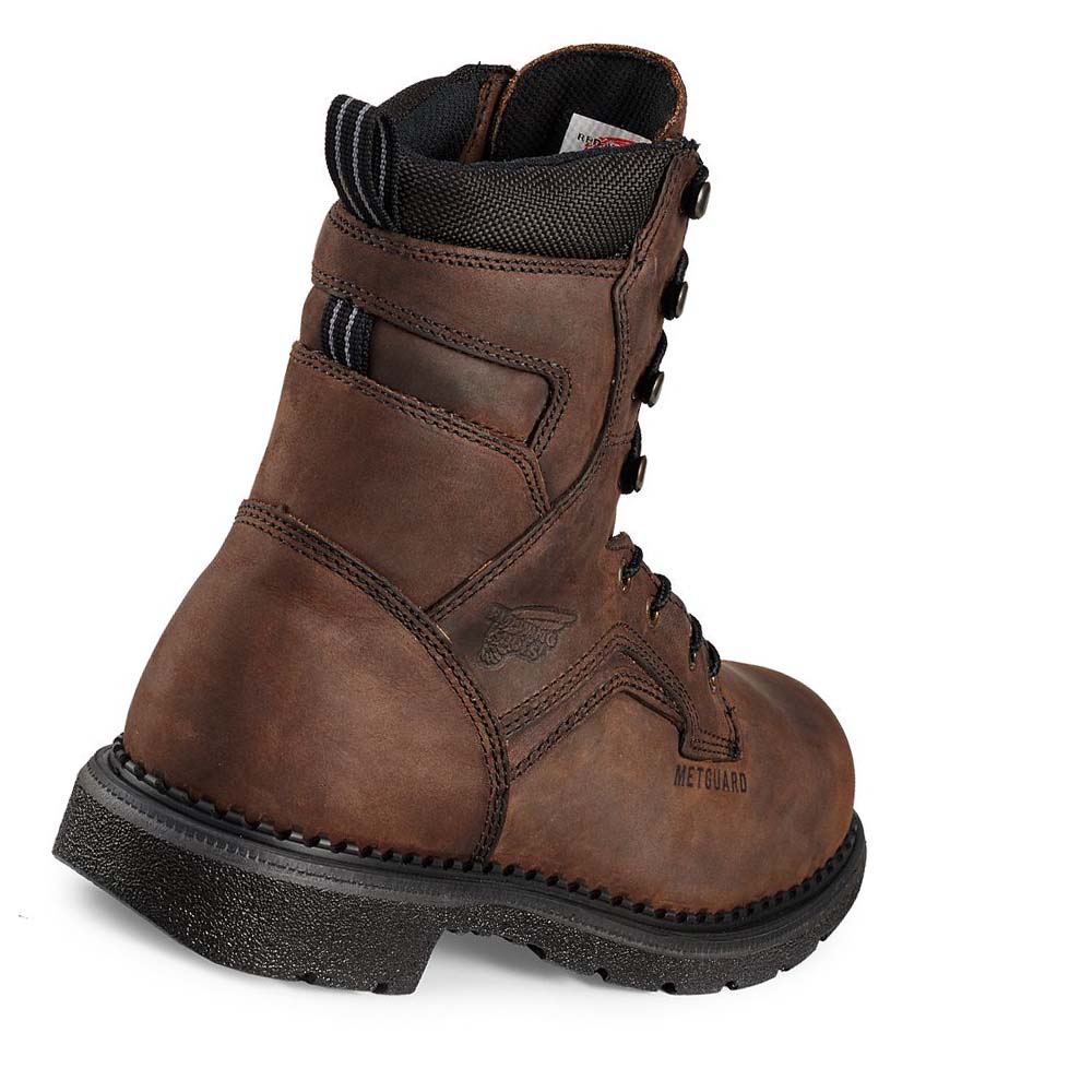 Red Wing SuperSole® 8-inch Safety Toe Metguard Men's Waterproof Boots Coffee | ZA 385KOR